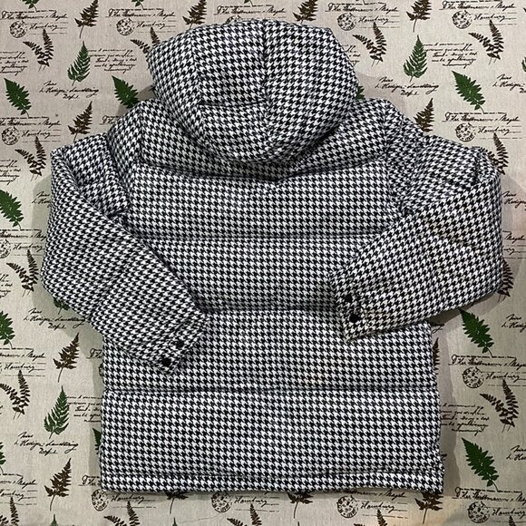 Moncler Genius Houndstooth Down Jacket White and Black - Picture 5 of 13
